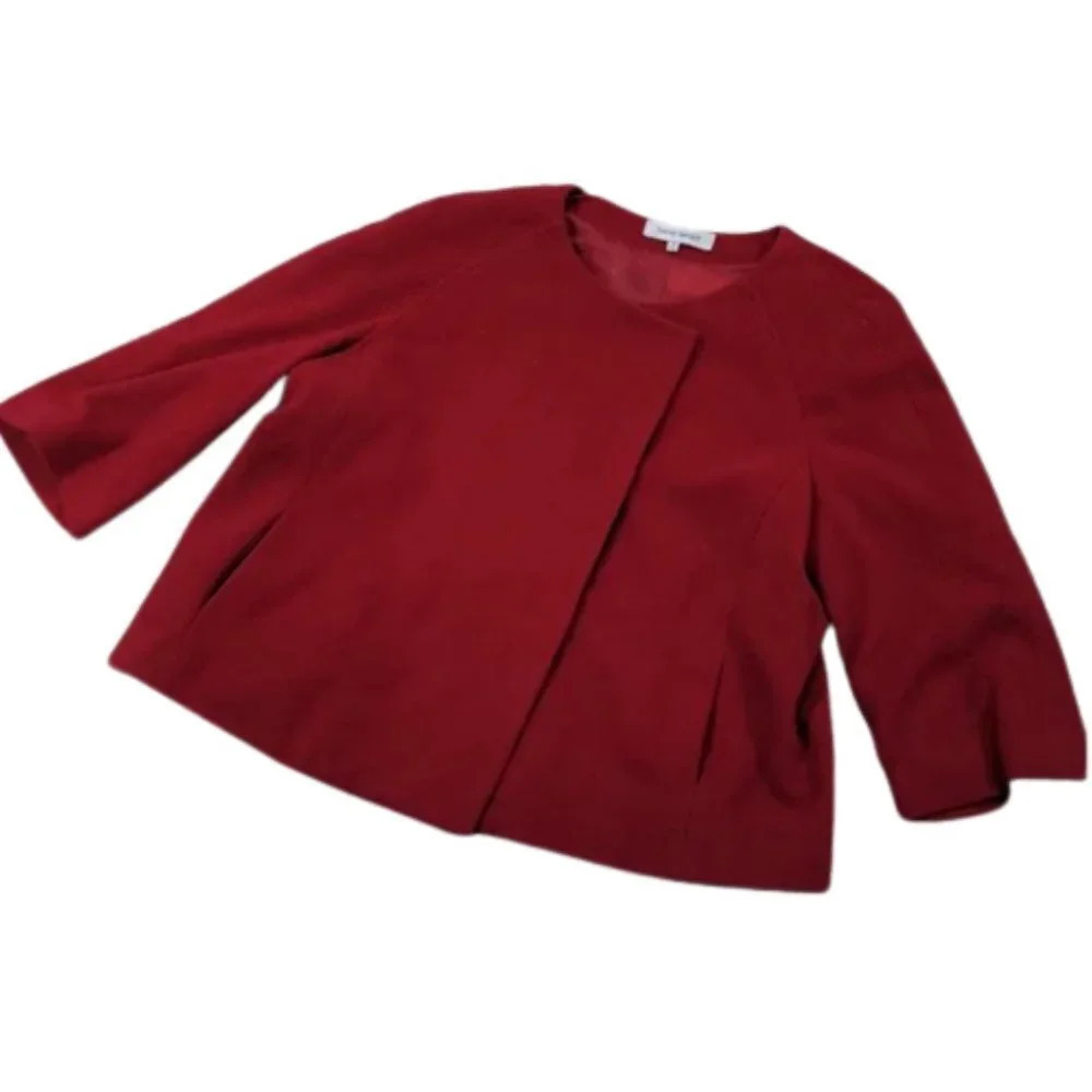 Harve Bernard wool cashmere blend red blazer SIZE 16